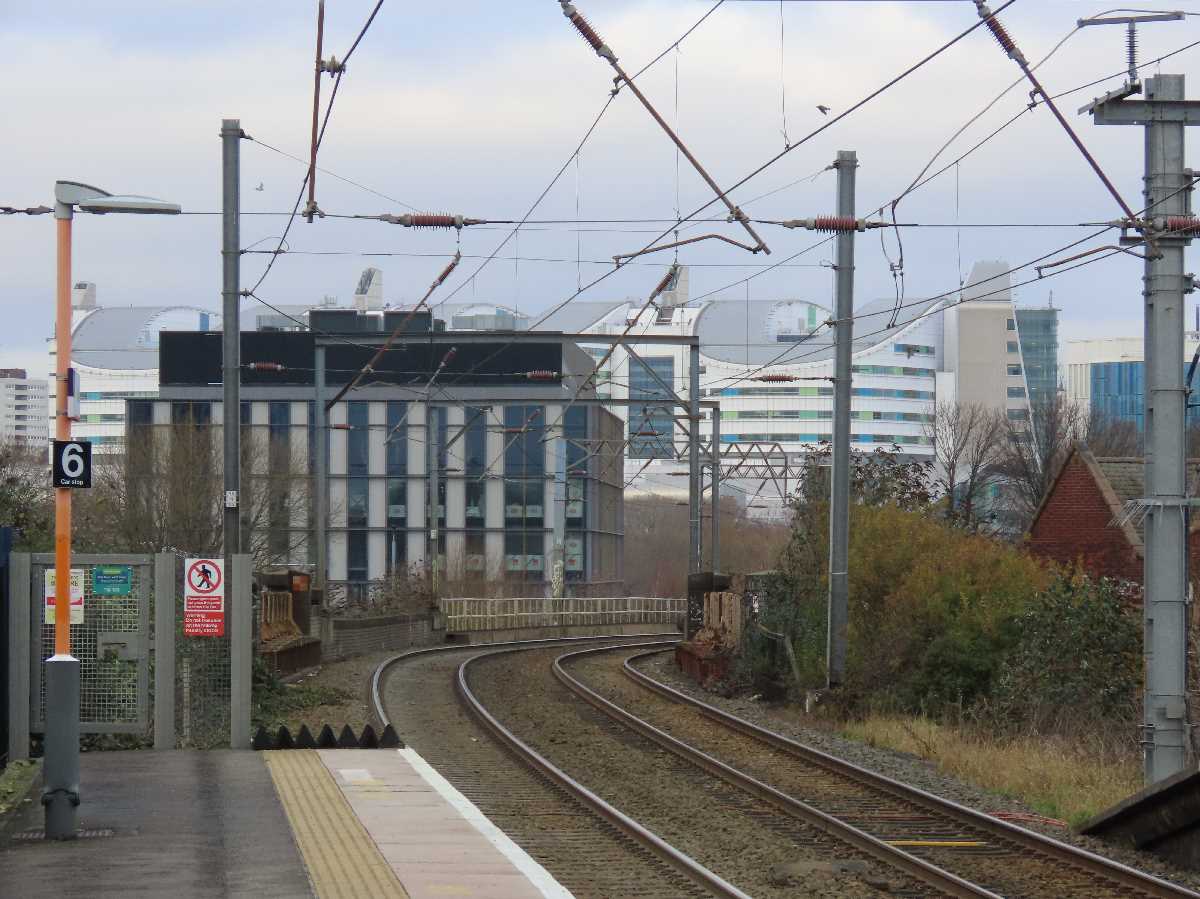Birmingham Health Innovation Campus from Selly Oak Station - 17th December 2023